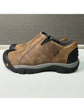 KEEN Men’s Brixen Waterproof Low Slip‑On Shoes Size 11.5 Leather Insulated Hikin